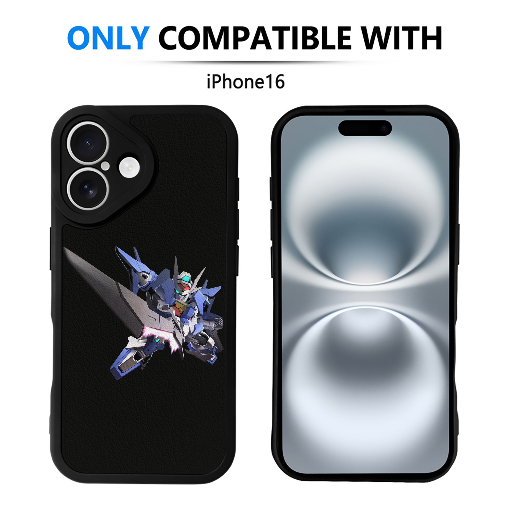 （画像用） 機動戦士ガンダム Mobile Suit Gundam 【iPhone 16シリーズ対応】シリコンスマホケース（レザー調） 材質：シリコン